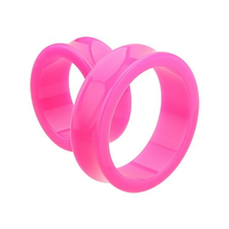 

Supersize Neon Colored Acrylic Double Flared Ear Gauge Tunnel Plug