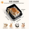 thumbnail image 4 of Caja de arena para gatos Bsemax de acero inoxidable con tapa para gatos pequeños, 4 of 9