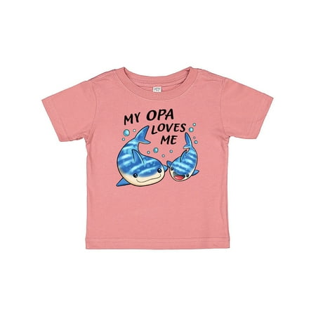 

Inktastic My Opa Loves Me- whale shark Gift Baby Boy or Baby Girl T-Shirt