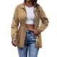 thumbnail image 1 of Gibobby chaquetas de invierno largas Chaqueta con cremallera de color liso para mujer: Gabardina a de viento de longitud media y estilo elegante (Caqui, L), 1 of 5