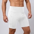 thumbnail image 2 of Biking Shorts for Men with Pockets 8''/5''/3'' High Waisted Yoga Workout Gym Spandex Tummy Control Athletic Shorts White, Size XXXL, 2 of 5