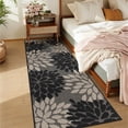 thumbnail image 2 of MeyJey 2'x6' Runner Rug for Hallway, Floral Non Slip Washable Rug for Entryway, Kitchen, Laundry Room, Black Beige, 2 of 7