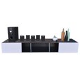 thumbnail image 4 of Mueble para TV de 65 Centro de Entretenimiento Flotante Negro con Blanco Hogare Flotante 160, 4 of 9