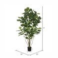 thumbnail image 3 of Vickerman 6' Artificial Green Potted Fiddle Tree., 3 of 7