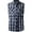 Denim, variant on Men's Casual Button Down Sleeveless Plaid Shirts
