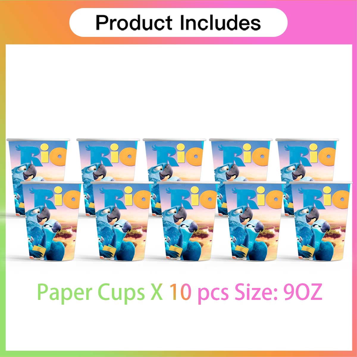 Rio Birthday Cups Party Supplies Plates Decorations Cake Topper Decor