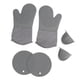 thumbnail image 5 of Juego de Guantes para Horno Nikou Resistentes al Calor Antideslizantes Color Gris, 5 of 15