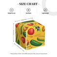thumbnail image 4 of Kdxio Colorful Vegetables Print Tissue Box Cover,Square Decorative PU Leather Facial Paper Case Organizer Holder Dispenser for Bathroom,Night Stands,Desk,Car 5.2''X5.2''X5.2'', 4 of 8