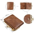thumbnail image 4 of FALAN MULE Wallet Women Small RFID Blocking Bifold Leather Wallets for Women Vintage Coin Purse With Zipper and Kiss Lock, 4 of 7