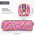 thumbnail image 3 of Easygdp Colorful Donuts 1 para Estuche de Lápices de Cuero, Estuche de Papelería de Cuero, Estuche de Gran Capacidad con Cremallera, 3 of 7