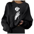 thumbnail image 2 of Puntoco Halloween Moda Mujer O-cuello Manga larga Sólido Impreso Casual top Sudadera Puntoco Puntoco-6013, 2 of 5
