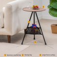 thumbnail image 3 of Table Ronde Télescopique Pliante Extérieure à Trois Pieds Table à Manger Portable en Alliage d'Aluminium Table Basse Randonnée Pique-Nique Table Relevable, 3 of 7