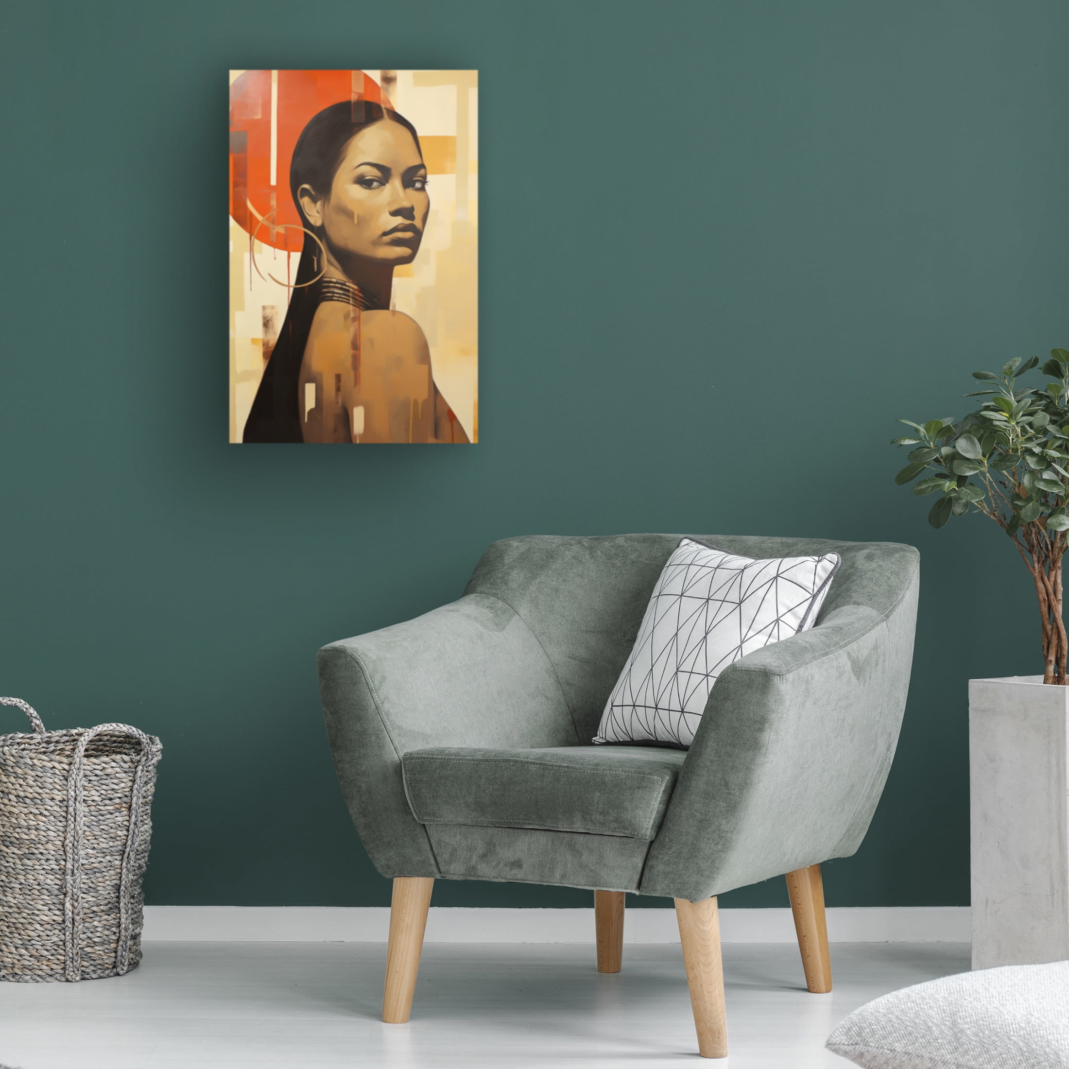 Canvas Wall Art - Ray Heere 'Colorful Model 15' Wall Art for Living Room, Bedroom, or Office Décor by Trademark Fine Art - 30 x 47 Inches