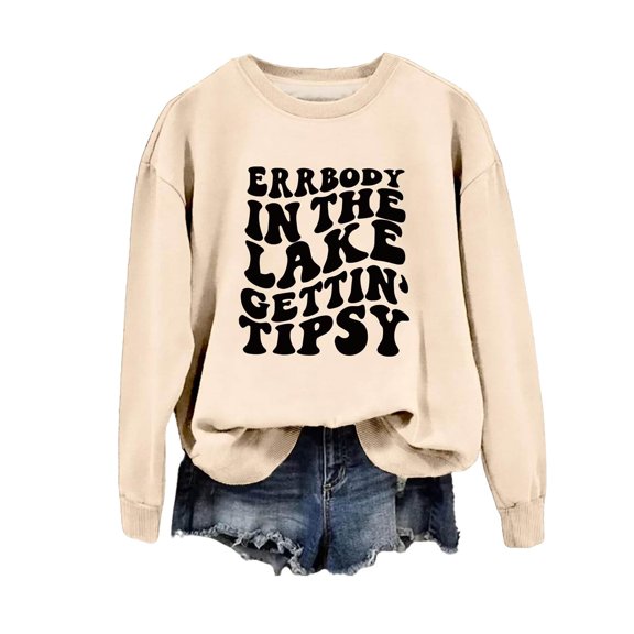 Sweatshirt for Women No Hood Fall Winter Relaxed Fit Crewneck Long Sleeve Batwing Cold Shoulder with Pocket Graphic Pullover Cotton Pullover(Beige,S)