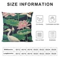 thumbnail image 5 of BANET Throw Pillow Cover Pink and Lotus Flowers Leaves Pillowcase Home Decorative Square Pillow Case 12x12in, 5 of 5