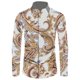 thumbnail image 1 of Camisas de manga larga con estampado 3D vintage de cachemira de la antigua Babilonia, tótem espiritual hindú, camisetas gráficas de oficina para hombres, 1 of 6