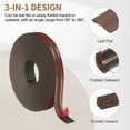 thumbnail image 3 of Uxcell Protector 0.8"x19.7 ft Self Adhesive Guard Brown for Wall Table Floor, 3 of 5