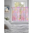 thumbnail image 4 of Tier Curtains 45 Inches Long, Rainbow Color Window Treatment Curtain Drapes, Fantasy Colorful Ombre Swirl Window Half Privacy Curtains for Bedroom Bathroom, 42"x45", 2 Panels, 4 of 7