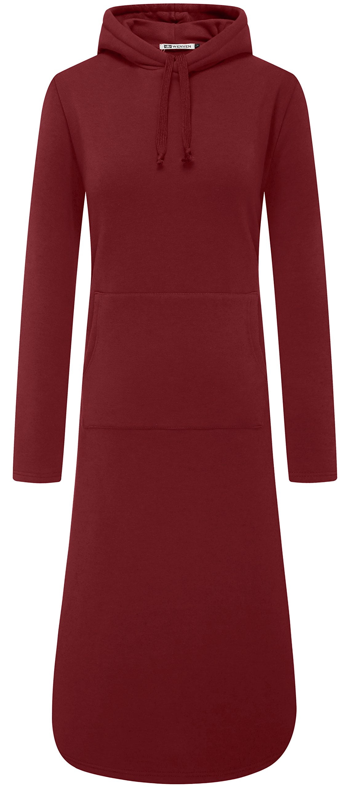 ankle length hoodie dress Aica warm fleece maxi length loose sweatshirt hoodie dress main image 0