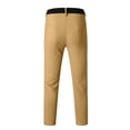 thumbnail image 5 of WTOBBY Men's Slim Fit Stretch Chinos Pants, Solid Color, Ankle Length Skinny Tapered Dress Trousers for Casual Office Wear, Comfortable and Wrinkle Resistant Fabric,Khaki L, 5 of 6