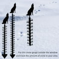thumbnail image 6 of SharkTRUE Snow Gauge Outdoor, 2436 Inch Rain Gauge Outdoor Snowfall Measuring Tool Metal Snowflake Iron Art Snow Depth Ruler,Wolf Shaped Design Pattern Metal Ruler for Yard, Lawn & Garden, 6 of 9