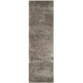 thumbnail image 3 of SAFAVIEH Henley Solid South Beach Polyester Shag Runner Rug, Silver, 2'3" x 8', 3 of 6
