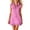 Hot Pink, variant on Summer Women's Sleeveless Mini Tank Dress V Neck Solid Color Basic Daily Casual Outer Attire