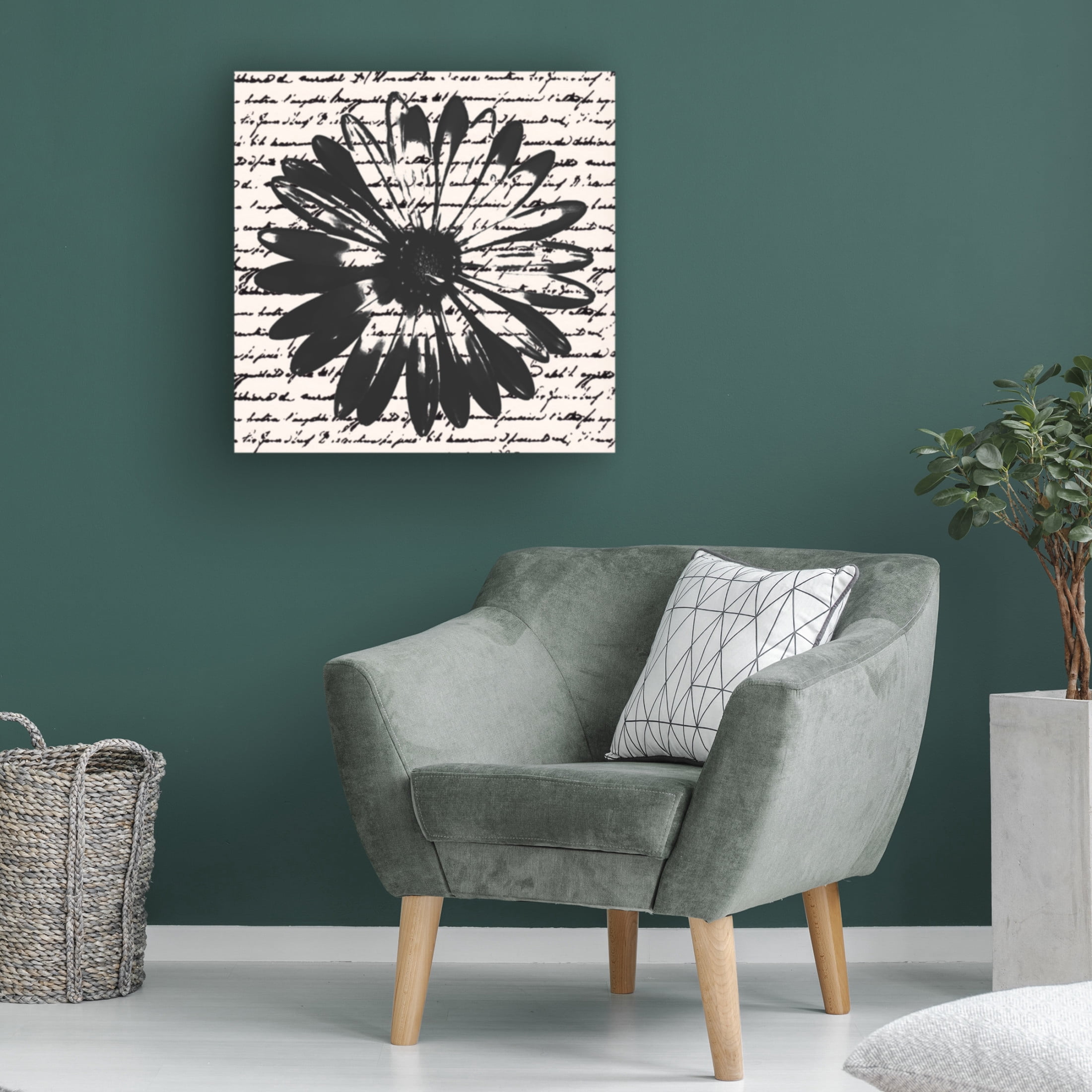 Trademark Fine Art Alonzo Saunders  Inky Floral II Canvas Wall Art