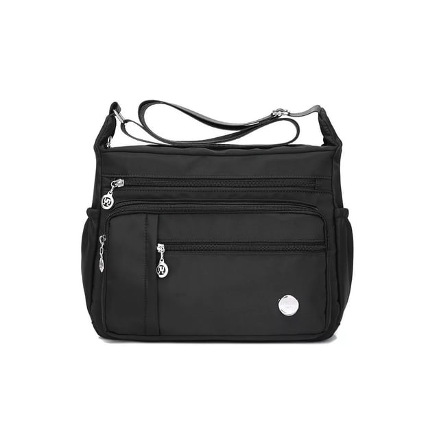 Bolsa Bandolera De Nailon Gran Capacidad Para Mujer Negro Malubero Bolso Bandolera