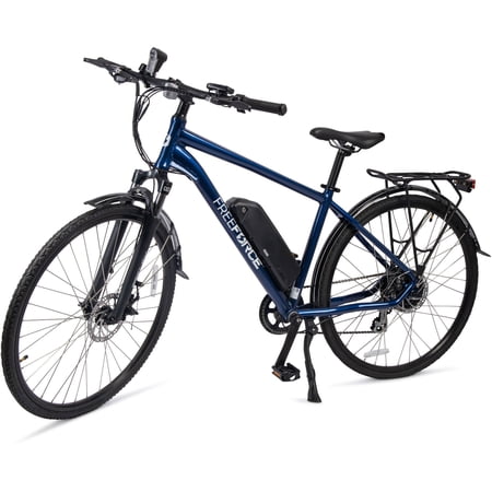 FreeForce Fairmount 20-in Electric Commuter Bike | Hybrid e-Bike for Adults  Thumb Throttle  Pedal Assist  and Shock Absorption | For Urban City Commuting to Work or School | Navy
