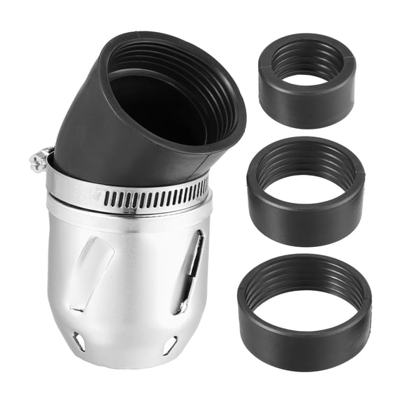 Unique Bargains Motorcycle Air Filter 26/35/42/48mm ID 90x60mm Universal for Motorcycle ATV Aluminum Alloy Silver Tone