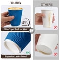 thumbnail image 4 of BYSNOW 12oz Disposable Coffee Cups with Lids, To Go Coffee Cups, Hot Paper Cups, 100 Count, 4 of 10