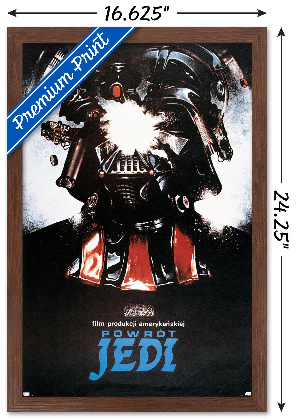 Star Wars: Return of the Jedi - Polish One Sheet Wall Poster, 14.725" x 22.375" Framed