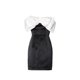 thumbnail image 2 of Txlixc moda Bowknot Patchwork Bodycon vestido para mujer noche Mini vestido sin mangas espalda descubierta vestidos de fiesta vestido corto sin tirantes Txlixc  Estilo de ocio, 2 of 4