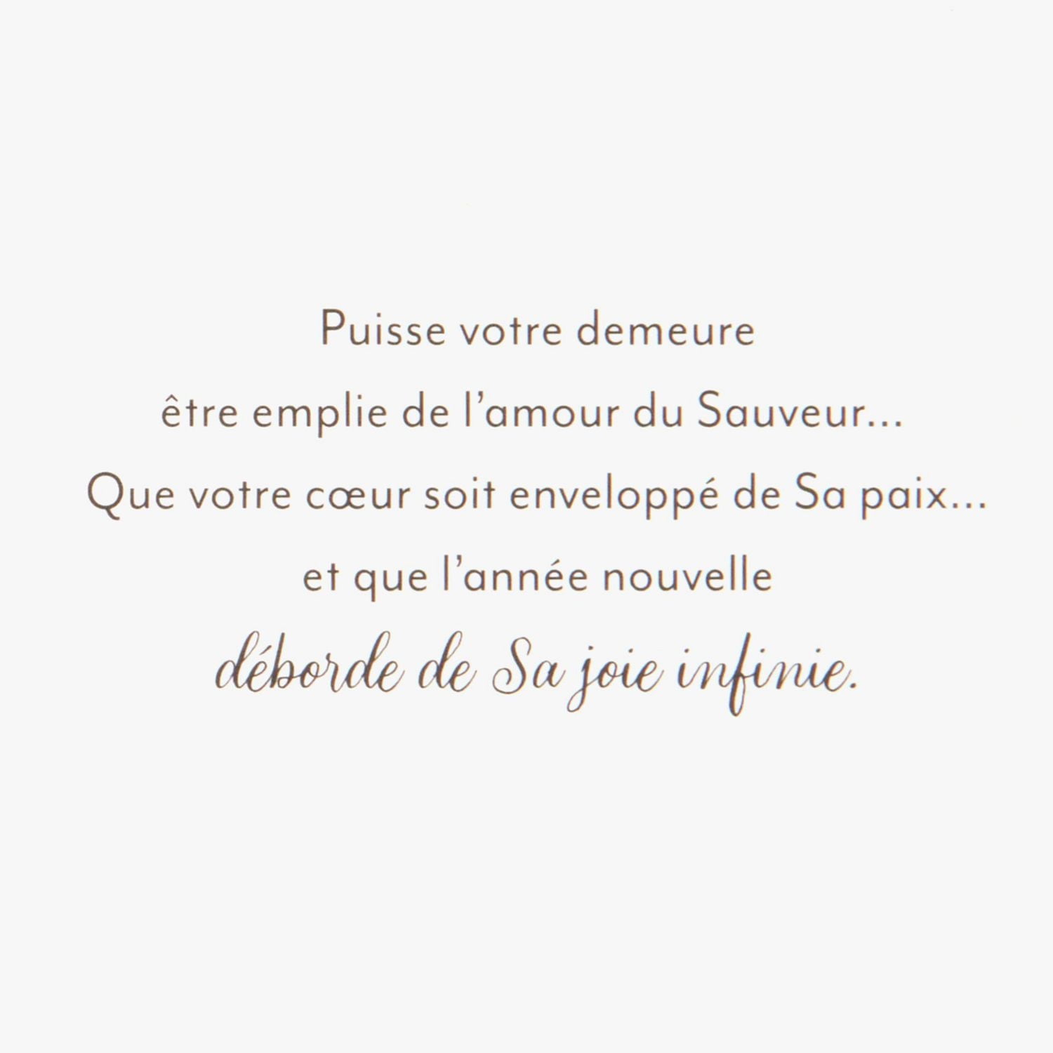 DaySpring  French-Language Religious Boxed Christmas Cards, Peaceful Snowman and House (Pack of 16 Cards with Envelopes)