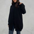 thumbnail image 3 of Juslio Women Sweaters Pullovers Turtlenecks Solid High Neck Knit Fashion Black, 3 of 5
