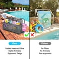 thumbnail image 4 of TROPOW Pool Float Storage PE Rattan Poolside Float Storage with Wheels & Side Shelves, Elevated Design for Dryness, for Patios, Gardens and Balconies,Brown, 4 of 8