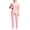 Pink, variant on Ynynloco Scrubs Set for Women Medical Uniform–Stretch Loose V-Neck Top & Straight Leg Pants with Multiple Pockets for Nurse Workwear