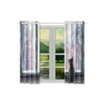 thumbnail image 2 of MKHERT Winter Scene Domestic Cat Window Curtains Kitchen Curtain Room Bedroom Drapes Curtains 26x39 inch, 2 Piece, 2 of 3
