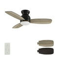 thumbnail image 6 of Smaair 44"  Flush Mount Ceiling Fan with Remote and Dimmable LED Light 3 Blades for Indoor Home, 6 of 7