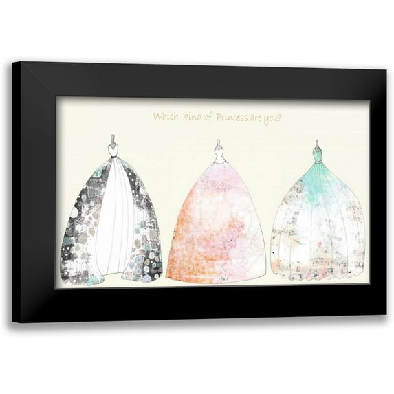 Ogren, Sarah 14x10 Black Modern Framed Museum Art Print Titled - Which Kind of Princess Are You