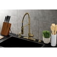 thumbnail image 2 of Gourmetier LS8773DL Concord Single-Handle Deck-Mount Pre-Rinse Kitchen Faucet, Brushed Brass, 2 of 8