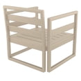thumbnail image 7 of Mykonos Patio Club Chair Taupe with Acrylic Fabric Natural Cushions, 7 of 7