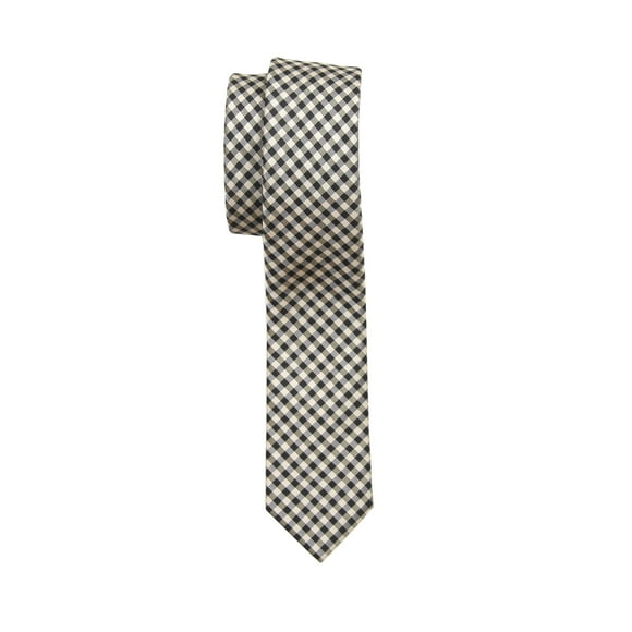 Mavezzano Cravate Garçon à Carreaux Marron - Taille Unique