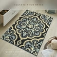 thumbnail image 3 of Maples Rugs Vivian Transitional Medallion Persian Blue Washable Entryway Area Rug, 2'6 x 3'10, 3 of 9