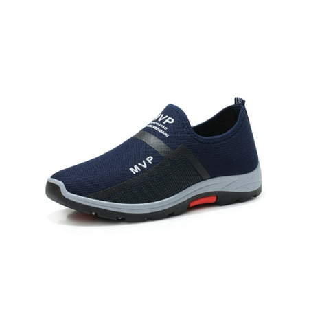 

Tenmix Men Breathable Flats Outdoor Lightweight Round Toe Walking Shoe Camping Casual Sneaker Blue 8.5