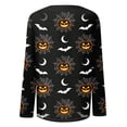 thumbnail image 7 of IYYVV Halloween Shirts for Women Long Sleeve Crewneck Casual Dressy Tops Funny Ghost Pumpkin Graphic Fall Fashion Top Deep Red M, 7 of 7