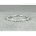 thumbnail image 3 of Women's Round Simulated Diamond Half Eternity Wedding Band Ring 925 Silver, 3 of 4