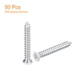 thumbnail image 3 of Tornillos blancos ST4x30mm, tornillos autorroscantes, paquete de 50, tornillos Phillips de cabeza plana para trabajos en madera, 3 of 5