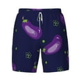 thumbnail image 4 of Lsque Mens Swim Trunks Eggplant Pattern - Bathing Suit Compression Liner - Beach Swim Shorts Swimwear - (S-3XL) - Stretch Quick Dry -Medium, 4 of 9